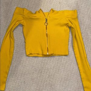 Yellow crop top